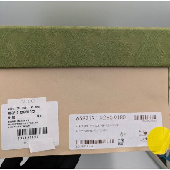 Gucci X White Men’s Leather Freya Hartas Ace Embroidered Leather Sneakers UK6.5 - Picture 9 of 11